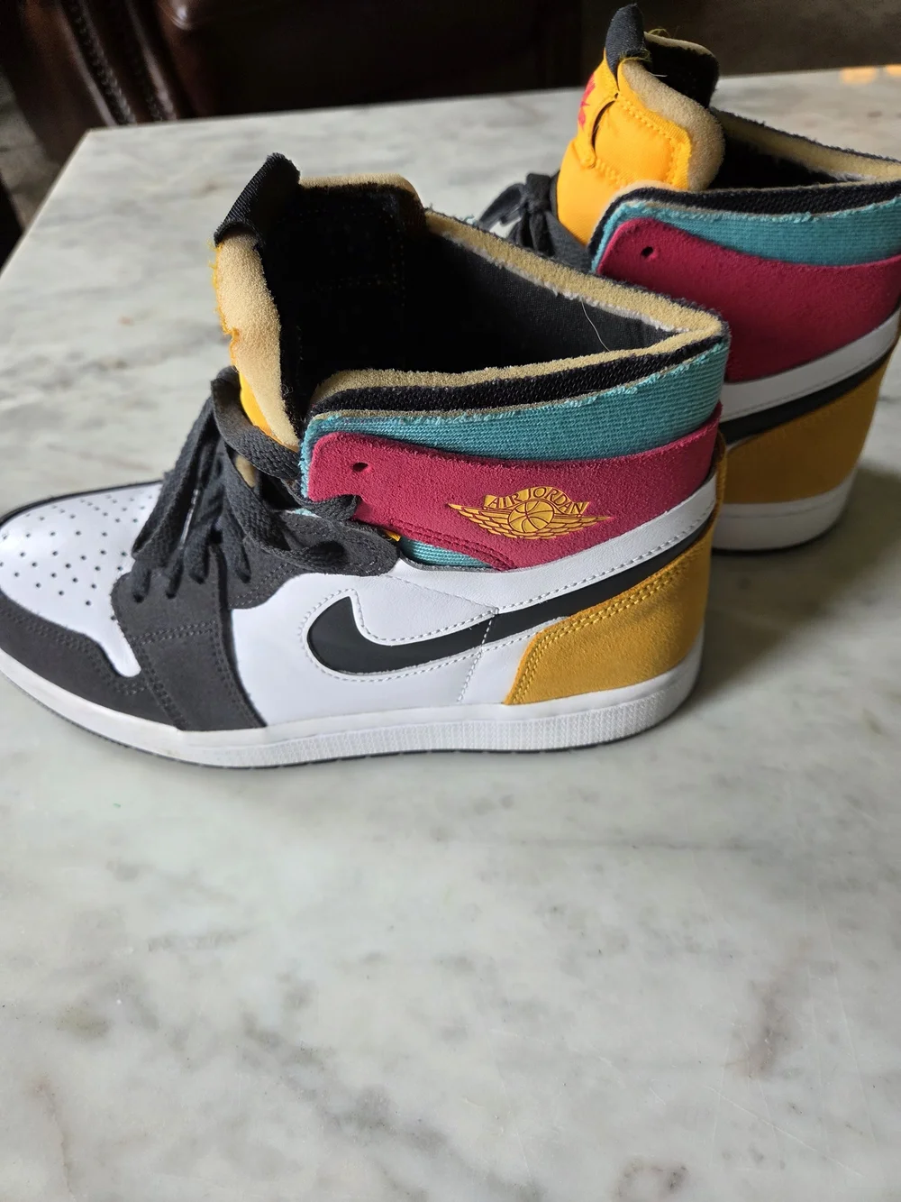 Men's 6 Air Jordan 1 High Zoom Comfort Multi-Color Basketball Shoes